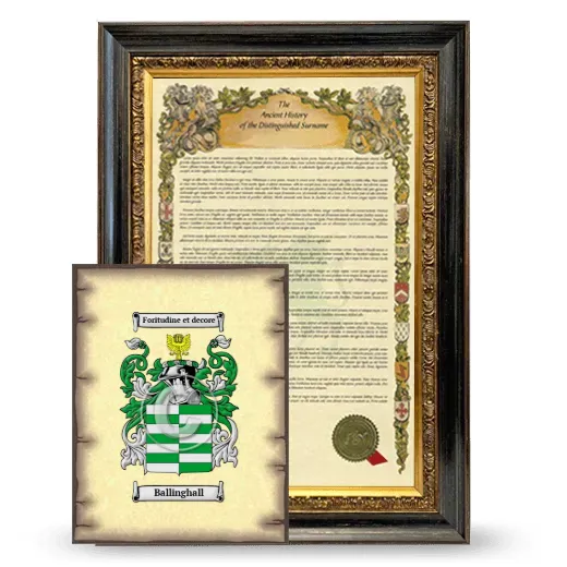 Ballinghall Framed History and Coat of Arms Print - Heirloom