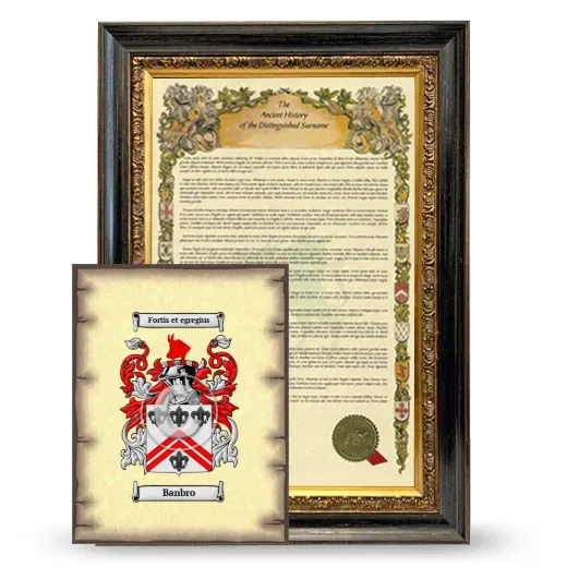Banbro Framed History and Coat of Arms Print - Heirloom