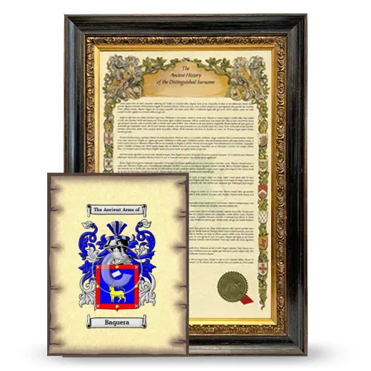 Baquera Framed History and Coat of Arms Print - Heirloom