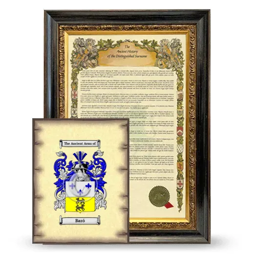 Baró Framed History and Coat of Arms Print - Heirloom