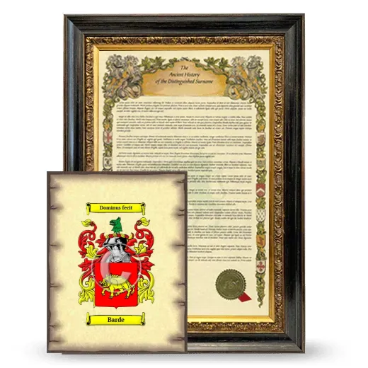 Barde Framed History and Coat of Arms Print - Heirloom