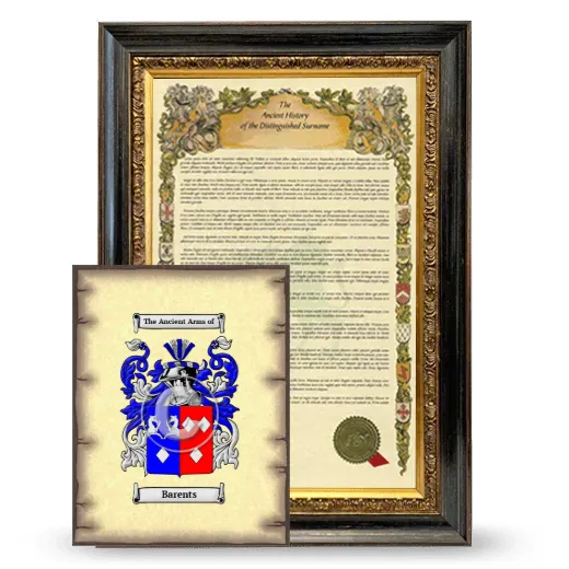 Barents Framed History and Coat of Arms Print - Heirloom