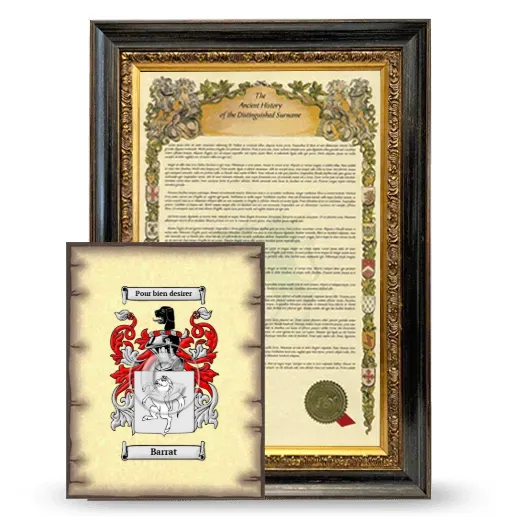 Barrat Framed History and Coat of Arms Print - Heirloom