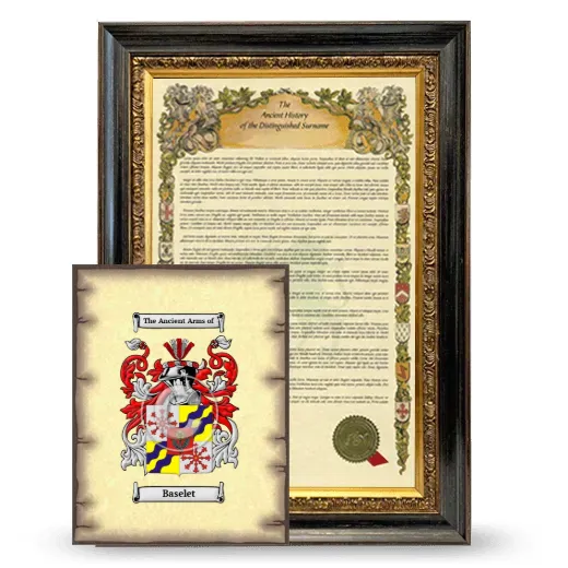 Baselet Framed History and Coat of Arms Print - Heirloom