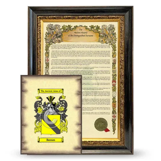 Bassas Framed History and Coat of Arms Print - Heirloom