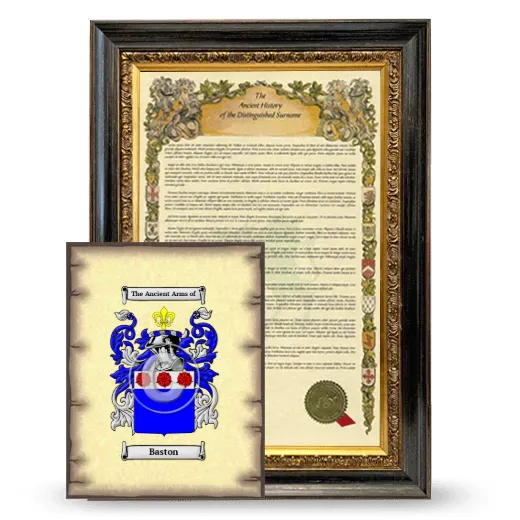 Baston Framed History and Coat of Arms Print - Heirloom