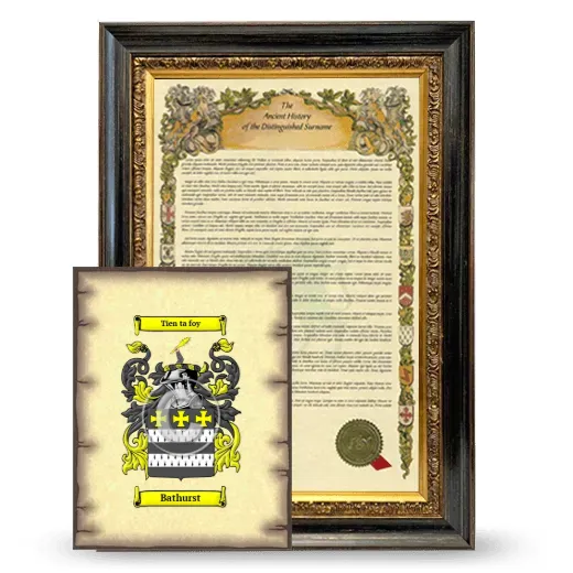 Bathurst Framed History and Coat of Arms Print - Heirloom