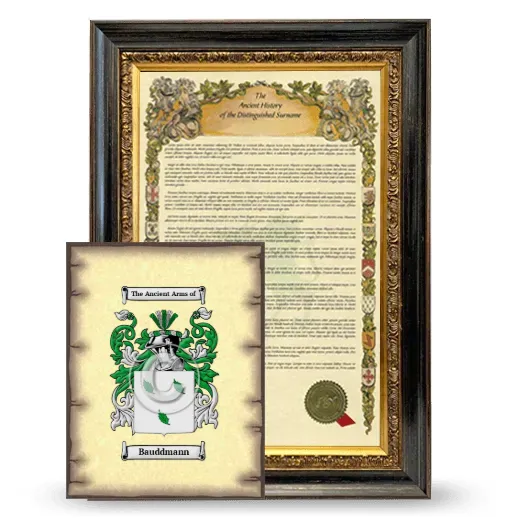 Bauddmann Framed History and Coat of Arms Print - Heirloom