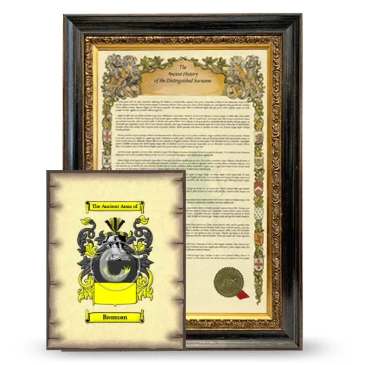 Bauman Framed History and Coat of Arms Print - Heirloom