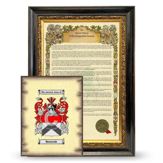 Beauvoir Framed History and Coat of Arms Print - Heirloom
