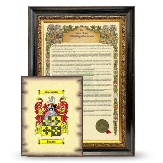 Beazer Framed History and Coat of Arms Print - Heirloom