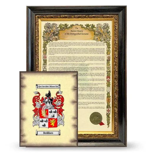 Beddoes Framed History and Coat of Arms Print - Heirloom