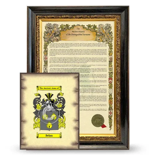 Belan Framed History and Coat of Arms Print - Heirloom