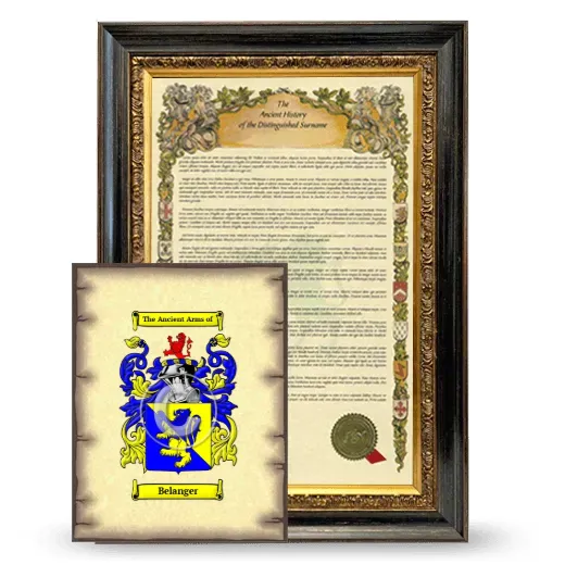 Belanger Framed History and Coat of Arms Print - Heirloom