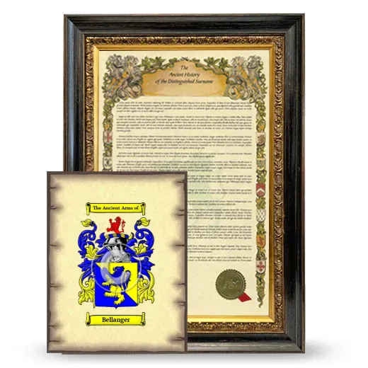 Bellanger Framed History and Coat of Arms Print - Heirloom