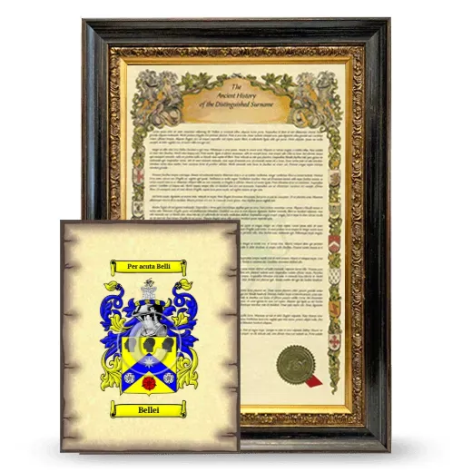 Bellei Framed History and Coat of Arms Print - Heirloom