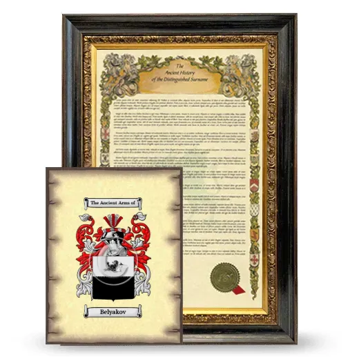 Belyakov Framed History and Coat of Arms Print - Heirloom