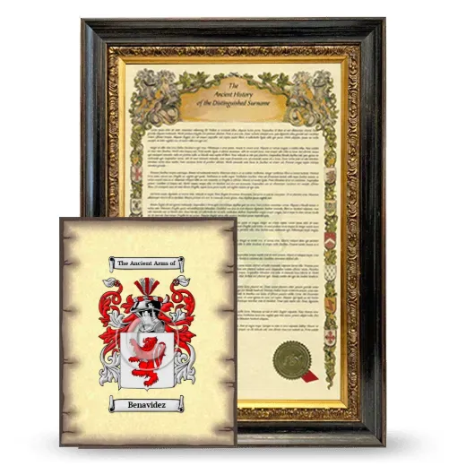 Benavidez Framed History and Coat of Arms Print - Heirloom