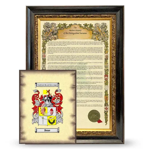 Bene Framed History and Coat of Arms Print - Heirloom