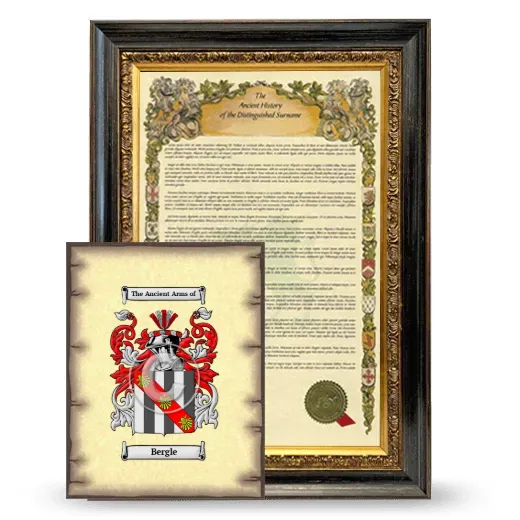 Bergle Framed History and Coat of Arms Print - Heirloom