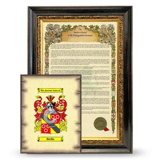Berlin Framed History and Coat of Arms Print - Heirloom