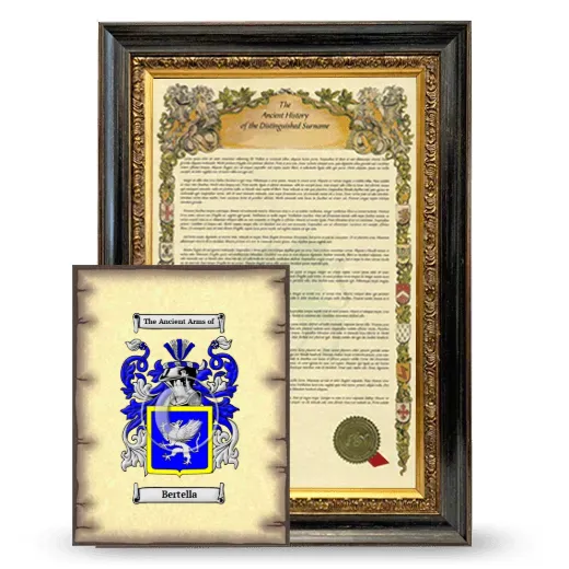 Bertella Framed History and Coat of Arms Print - Heirloom