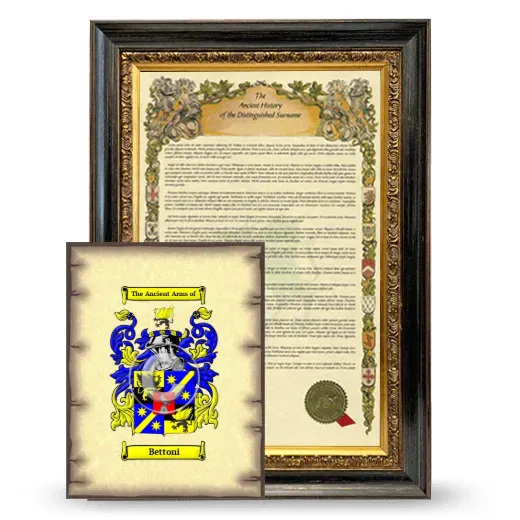 Bettoni Framed History and Coat of Arms Print - Heirloom
