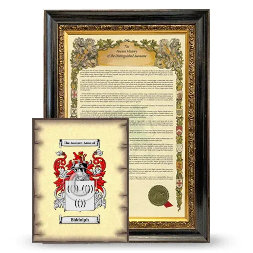 Biddolph Framed History and Coat of Arms Print - Heirloom