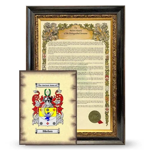 Bikehan Framed History and Coat of Arms Print - Heirloom