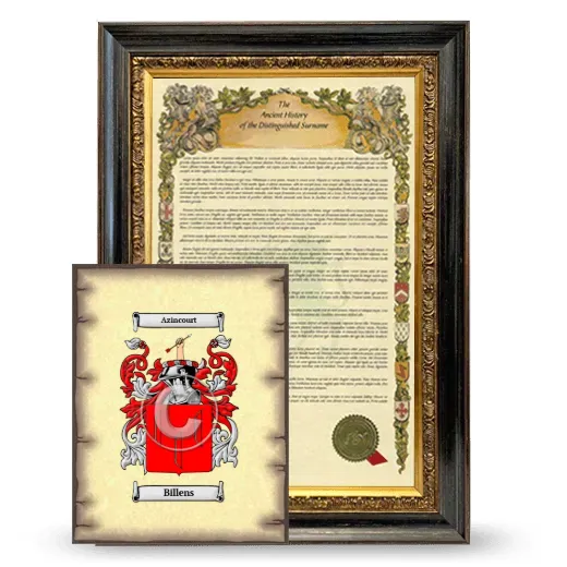 Billens Framed History and Coat of Arms Print - Heirloom