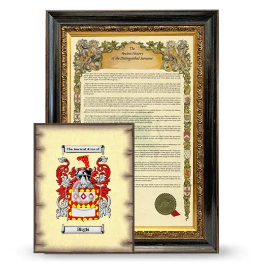Birgis Framed History and Coat of Arms Print - Heirloom