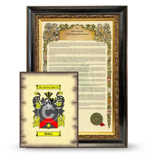 Birken Framed History and Coat of Arms Print - Heirloom