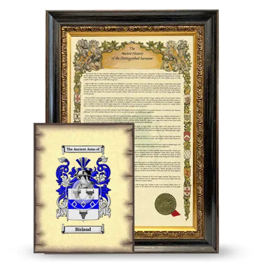 Bisland Framed History and Coat of Arms Print - Heirloom