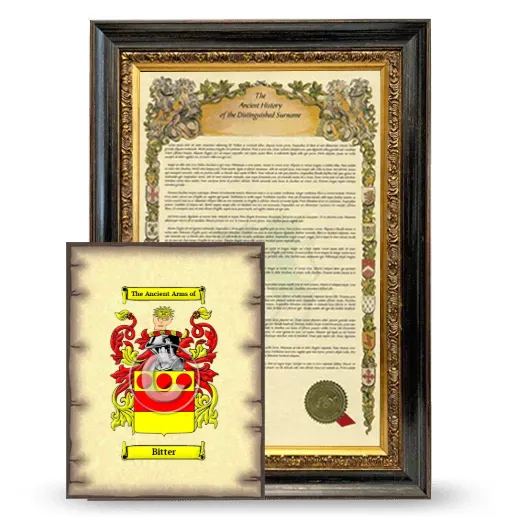 Bitter Framed History and Coat of Arms Print - Heirloom
