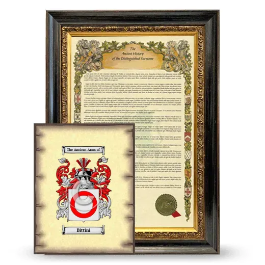 Bittini Framed History and Coat of Arms Print - Heirloom