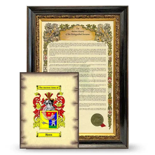 Bjorn Framed History and Coat of Arms Print - Heirloom