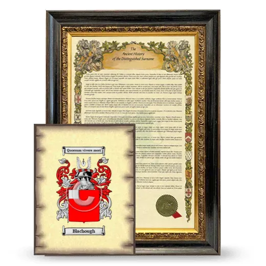 Blachough Framed History and Coat of Arms Print - Heirloom