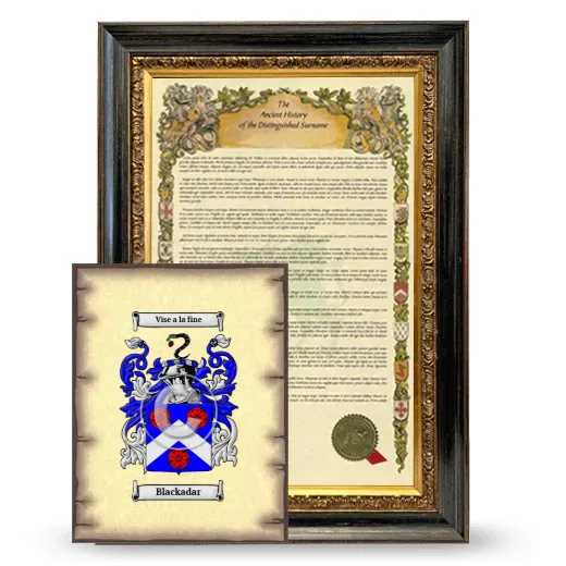 Blackadar Framed History and Coat of Arms Print - Heirloom