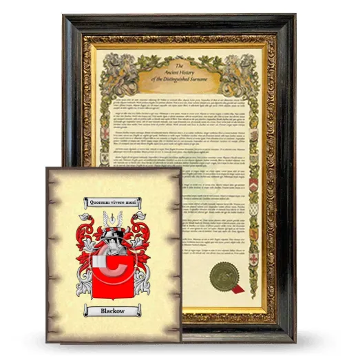 Blackow Framed History and Coat of Arms Print - Heirloom