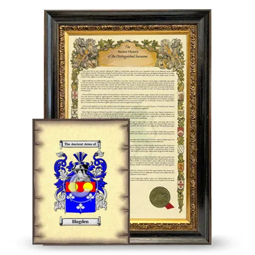 Blagden Framed History and Coat of Arms Print - Heirloom