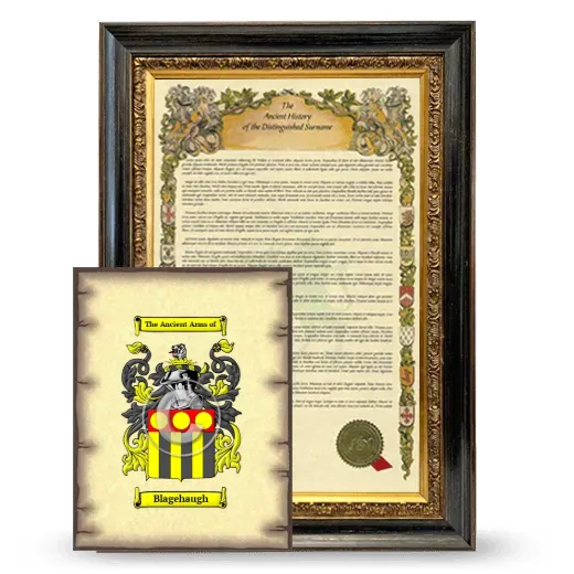 Blagehaugh Framed History and Coat of Arms Print - Heirloom