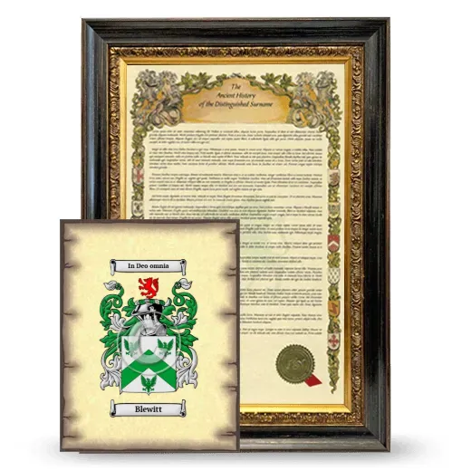 Blewitt Framed History and Coat of Arms Print - Heirloom