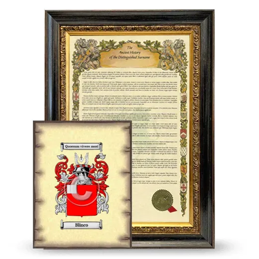 Blinco Framed History and Coat of Arms Print - Heirloom