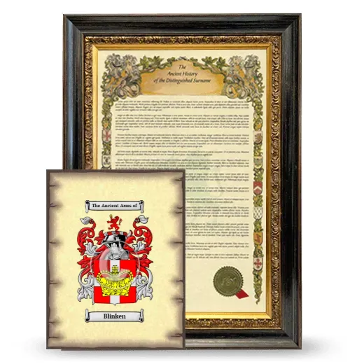 Blinken Framed History and Coat of Arms Print - Heirloom