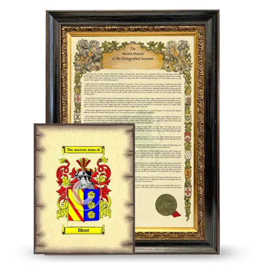 Blout Framed History and Coat of Arms Print - Heirloom