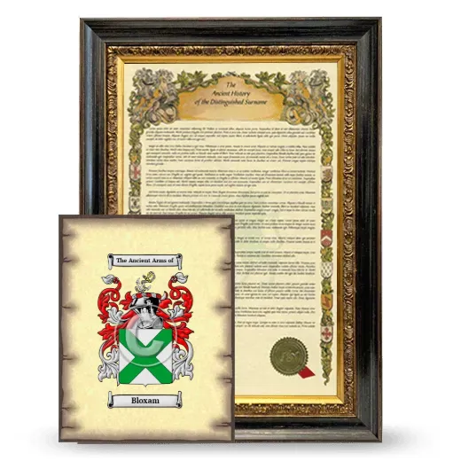 Bloxam Framed History and Coat of Arms Print - Heirloom