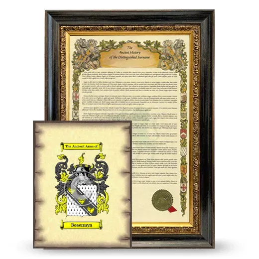 Boaermyn Framed History and Coat of Arms Print - Heirloom
