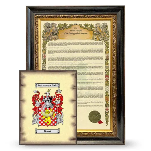 Bocok Framed History and Coat of Arms Print - Heirloom