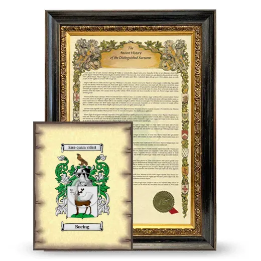 Boeing Framed History and Coat of Arms Print - Heirloom