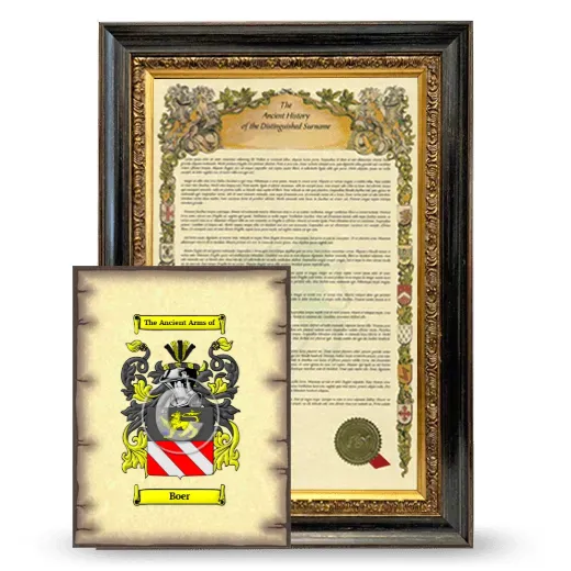 Boer Framed History and Coat of Arms Print - Heirloom